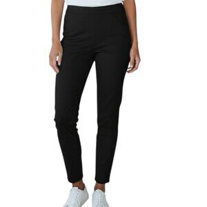 CALVIN KLEIN Black Pull On Straight Leg Ankle Pants - Size 8